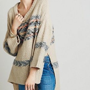 Free People Tunic Alpaca Fairisle sweater
